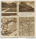 Bayrische Zugspitzbahn - 30er Jahre - Faltblatt Mit 14 Abbildungen - Titelbild Signiert Henel - 2 Reliefkarten - Baviera