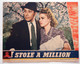 GEORGE RAFT, CLAIRE TREVOR (MOVIE "I Stole A Million" 1939.) - Vintage LOBBY CARD - MINI POSTER (LC2-07) - Werbetrailer