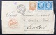 1871- 1875 Céres N°60 X2 59 Sur Lettre De Paris Pour Londres TTB - 1871-1875 Ceres