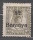 Hungary Baranya 1919 Mi#38 Error - Backside Overprint, Mint Hinged - Baranya