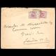 CYPRUS 1920s KGV MAILED COVER TO LONDON & 2  30 PARAS STAMPS - Chypre (...-1960)