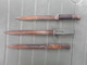 MILITARIA, LOT DE 3 BAIONETTES A IDENTIFIER, EN L'ETAT, - Armes Blanches