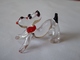 FEVE  - FEVES -  "ANIMAUX EN PATE DE VERRE" - MINIATURE ? - UN JOLI CHIEN - COLLIER ROUGE - Animals