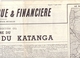 Krant Gazette Journal - Agence Economique - 50° Anniversaire Katanga - 1950 - Non Classés