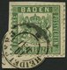 BADEN 21a BrfStk, 1862, 18 Kr. Grün, K2 HEIDELBERG, Auf Briefstück, Feinst (unten Kleines Rißchen), Kurzbefund Brettl, M - Altri & Non Classificati