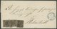 BRAUNSCHWEIG 4 Paar BRIEF, 1856, 1/4 Gr. Schwarz Auf Hellbraun Im Senkrechten Paar Und Einzelmarke Auf Briefhülle Mit Nu - Brunswick