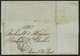 HAMBURG 1843, T 8 DEC, Rote Sonderform Auf Brief Von Berlin Nach London, Feinst - Prephilately