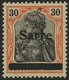 SAARGEBIET 10yI *, 1920, 30 Pf. Dunkelrotorange/schwarz Auf Orangeweiß, Type I, Falzrest, Pracht, Kurzbefund Braun, Mi.  - Sonstige & Ohne Zuordnung