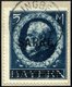 SAARGEBIET 30II BrfStk, 1920, 5 M. Bayern-Sarre Mit Abart Kleines A (Feld 15), Prachtbriefstück, RR!, Fotoattest Burger, - Other & Unclassified