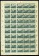 PROVINZ SACHSEN 90/1 **, 1946, Bodenreform Auf Zigarettenpapier, Große Bogensammlung Von über 200 Vollständigen Bogen In - Sonstige & Ohne Zuordnung