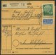 BUNDESREPUBLIK 126 BRIEF, 1952, 6 Pf. Posthorn Im Achterblock Und Waagerechten Paar Rückseitig Mit 10 Pf. Zusatzfrankatu - Used Stamps