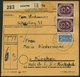 BUNDESREPUBLIK 131 VB, Paar BRIEF, 1954, 25 Pf. Posthorn Im Viererblock (rückseitig) Und Im Waagerechten Paar (vordersei - Usados