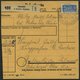 BUNDESREPUBLIK 135 BRIEF, 1954, 60 Pf. Posthorn, 2x Als Mehrfachfrankatur Rückseitig Auf Paketkarte Aus INKOFEN, üblich  - Gebraucht