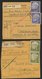 BUNDESREPUBLIK 194/5 BRIEF, 1958, 1 DM (2x) Und 2 DM Heuss, Je Als Mehrfachfrankatur Auf Paketkarte, 3 Karten Feinst (Ma - Gebraucht