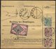 ÖSTERREICH 56 BRIEF, 1895, 15 Kr. Braunpurpur/schwarz, 7x (teils Rückseitig) Und 3 Kr. Zusatzfrankatur Auf 5 Kr. Post-Pa - Oblitérés