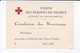 CROIX ROUGE - UNION DES FEMMES DE FRANCE - COMITE DE CHATEAUROUX - CONSULTATION DES NOURRISSONS - 1936 - 36 - Visiting Cards