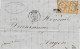 1856 - LETTRE De ROUEN (SEINE INFERIEURE) => ANGERS - JOLIE TEINTE - 1853-1860 Napoleon III