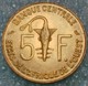 Western Africa (BCEAO) 5 Francs, 1965 -0862 - Autres – Afrique