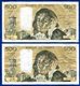 2 BILLETS 500 FR PASCAL - 500 F 1968-1993 ''Pascal''