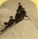 Suisse Alpinistes Au Sommet Du Wetterhorn Ancienne Photo Stereo Gabler 1885 - Photos Stéréoscopiques