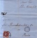 Año 1862 Edifil 58 4c Isabel II  Carta    Palma Matasellos  Rueda De Carreta 37 Baleares - Gebraucht