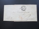 AD 1852 Sachsen Stempel K2 Leipzig 18. Sep. 52 Rotstift / Bartaxe - Saxony