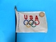 USA NOC .... Original Vintage Official Olympics Table Pennant * Olympic Games Jeux Olympiques Olympia Olympiad Olympiade - Apparel, Souvenirs & Other