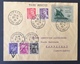 France Poche De Saint Nazaire 1945 Chambre De Commerce Sur Lettre 50c Vert Et Timbres Surchargés Liberation RR - War Stamps
