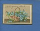 RARE Seclin Menu Chromo Gaufré Panier Myosotis  Daté 1882 Yvonne Beck - Seclin