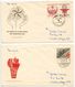 Czechoslovakia 1963 Scott 1156-1158 2 FDCs Victorious February & Trade Union - FDC