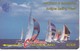 TARJETA DE ANTIGUA & BARBUDA DE UNOS VELEROS - 13CATB SOBRE FONDO GRIS - Antigua And Barbuda