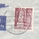 Nederlands Indië - 1949 - 45 Sen Type Smelt En 2x 25 Sen UPU Op LP-cover Van Batavia Naar Turnhout / België - Nederlands-Indië