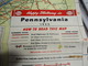 Carte Routiére/ESSO Standard Oil Co /PENNSYLVANIA/Road Map With Pictorial Guide/General Drafting New York/1952    PGC234 - Roadmaps