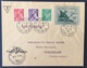 France Poche De Saint Nazaire 1945 Chambre De Commerce Sur Lettre 50c Vert Et Timbres Tous Surchargés Liberation RR - Oorlogszegels