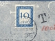 Nederland Nieuw Guinea - 1953 - Nederlandse Portzegel Van 10 Cent Op Taxed Cover Van Merauke Naar Sorong - Nederlands Nieuw-Guinea