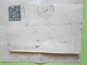 ENVELOPPE + LETTRE écrite à BUSSY-LA-PESLE (Nièvre) 5/01/1897 Obitéré BRINON-LES-ALLEMANDS & PREMERY / Sage 15c Bleu - 1877-1920: Période Semi Moderne