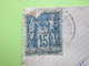 ENVELOPPE + LETTRE écrite à BUSSY-LA-PESLE (Nièvre) 5/01/1897 Obitéré BRINON-LES-ALLEMANDS & PREMERY / Sage 15c Bleu - 1877-1920: Période Semi Moderne