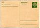 Germany 1936 Unused 6pf Hindenburg Postal Reply Card Half - Cartes Postales
