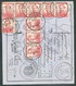 N°123(9) - Bon De Poste Payé De BRUXELLES 1 Le 22-VI-1914 Pour La Somme De 1Fr.90 (90 Centimes Payée Par Tp Pellens Obl. - 1912 Pellens