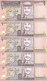 JORDAN 1/2 DINAR 1997 P-28b SIG/21 UNC KING HUSSAIN LOT X5 UNC NOTES */* - Jordan