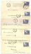 South Africa 1947-50 5 Covers  Cape Town & Pretoria To U.S. W/ Scott 57d/57e - Covers & Documents