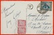1926 TAXE 92 CHAVILLE Sur CPA SARREBROUCK SARRE Timbre SAARGEBIET Postée à ST.JOHANN - 1859-1959 Lettres & Documents