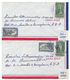 Panama 1950 2 Airmail Covers Puerto Armuelles To U.S. W/ Scott 343 & 345 - Panama