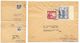 Chile 1950‘s 3 Covers Santiago To Flushing NY, Mix Of Stamps - Chile