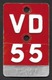 Velonummer Waadt VD 55 - Plaques D'immatriculation