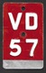 Velonummer Waadt VD 57 - Plaques D'immatriculation