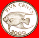 # FISH (1999-2009): BERMUDA ★ 5 CENTS 2000 MINT LUSTER! LOW START ★ NO RESERVE! - Bermudes