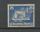 1935 Allemagne N°538 25p Bleu Neuf Sans Gomme Cote 50€. N3223 - Neufs