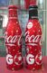 AC - COCA COLA GOL - GOAL DEPICTED ALUMINUM EMPTY BOTTLES 2 PIECES SET & CROWN CAPS 2018 - Flaschen