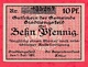 Allemagne 1 Notgeld 10 Pfenning Stadtlensfeld état Lot N °1911 - Collections